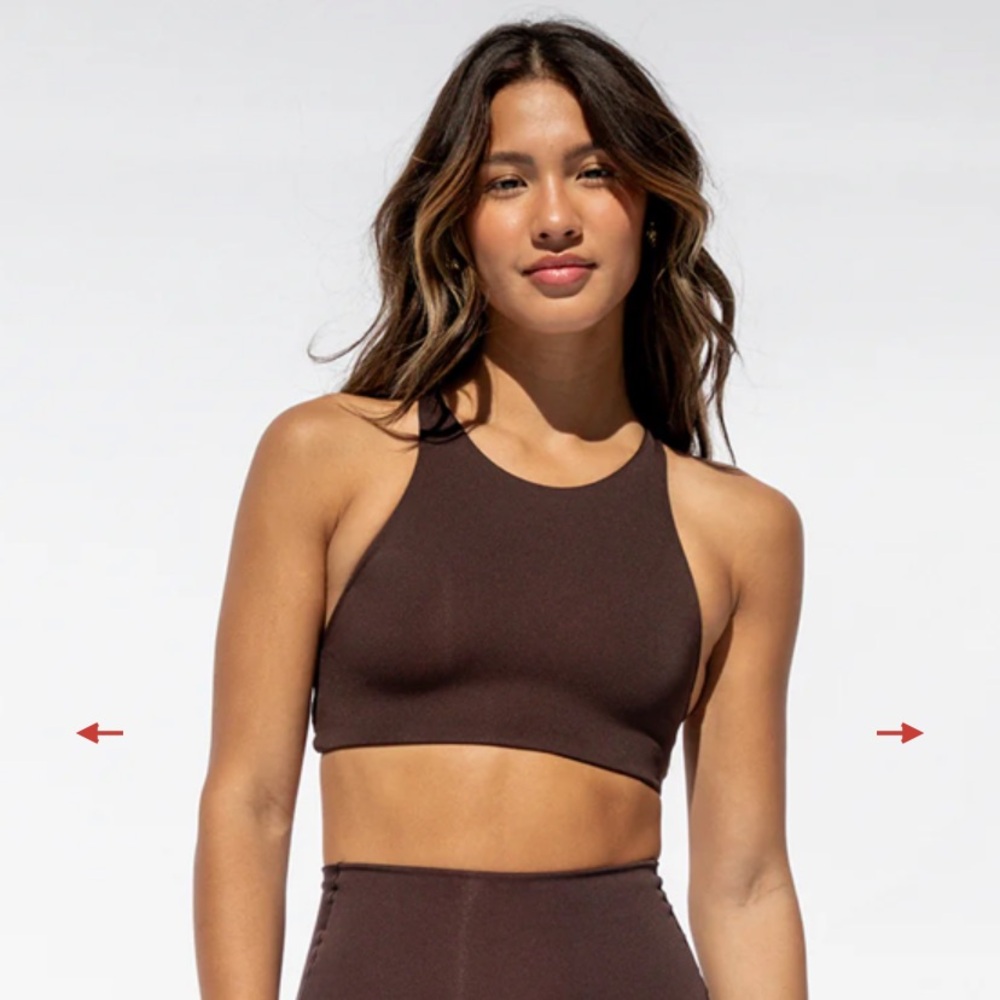Left On Friday Brown Hi Dive Bikini Top